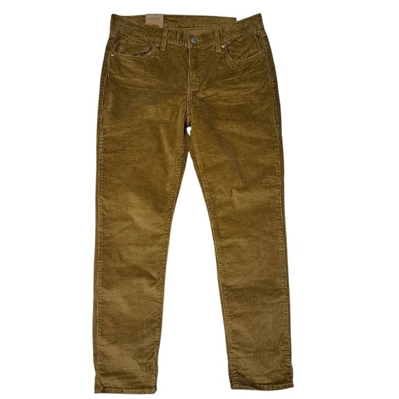 Levi's Boyfriend Mid Rise Pants Tapered Leg Women 31x30 Brown Corduroy 198871746 - Picture 1 of 9